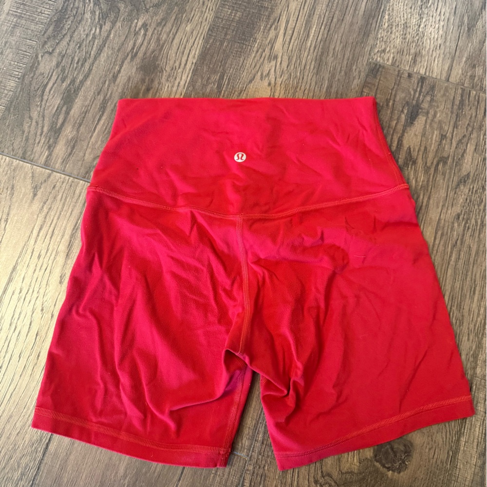 lululemon athletica Red Bike Shorts